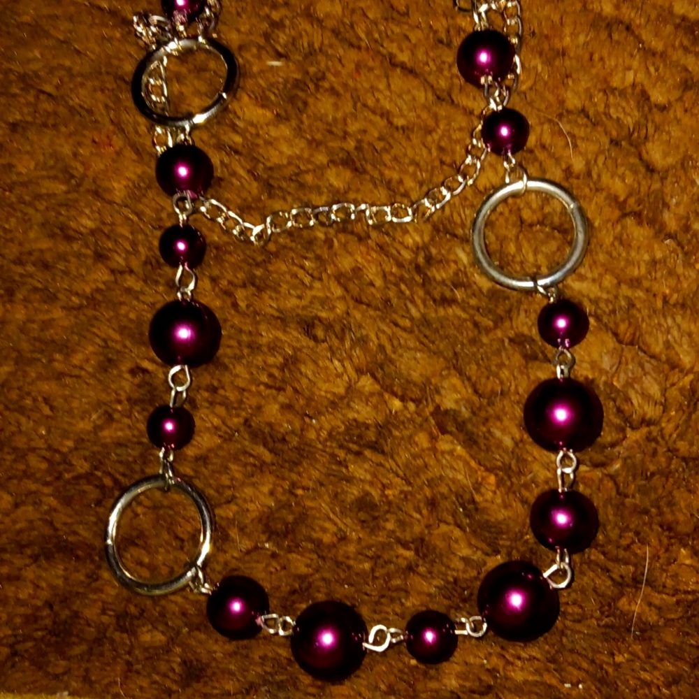 VINTAGE DOUBLE STRAND NECKLACE WITH MATCHING EARRINGS